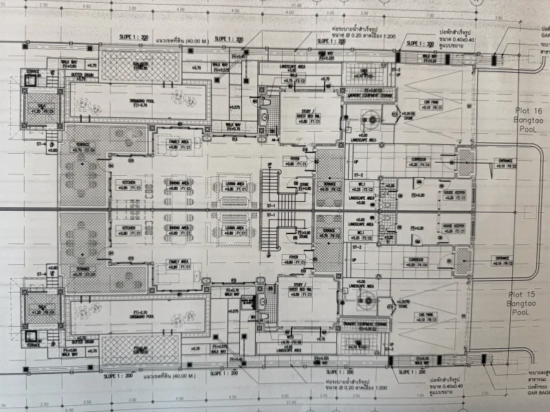 Original architectural drawing — 3-bedroom layout, sheet 3