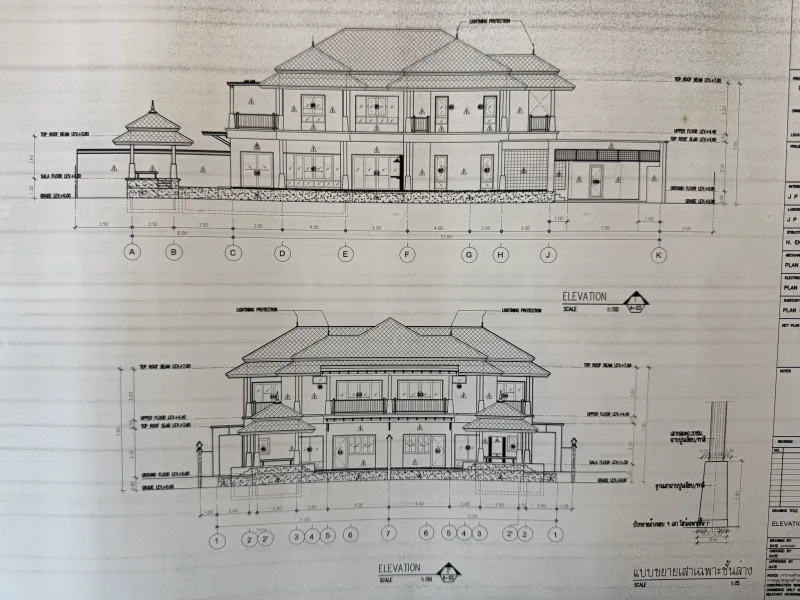 Original architectural drawing — 3-bedroom layout, sheet 4